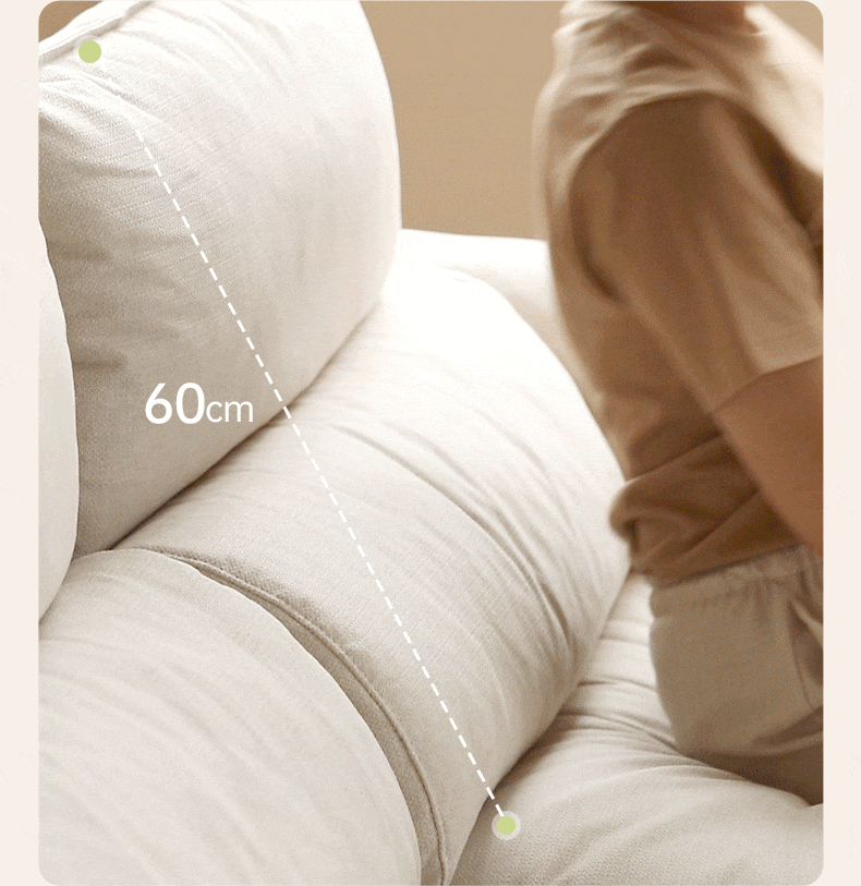 Fabric, Leather Modern White Down Sofa.