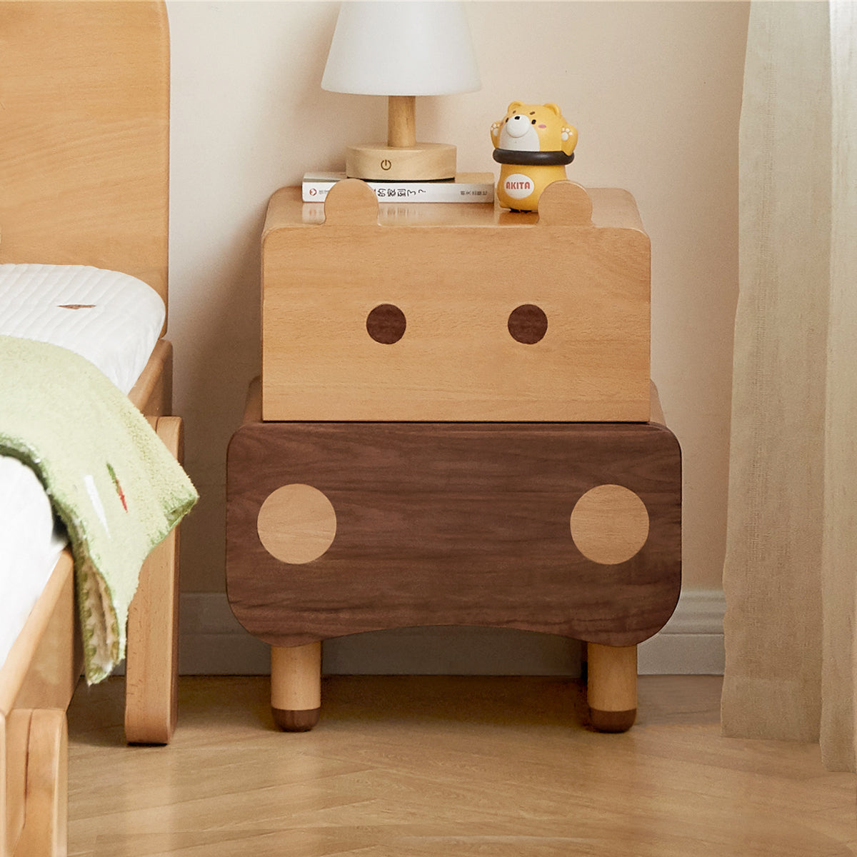 Beech Solid Wood Creative Сhildren's Nightstand