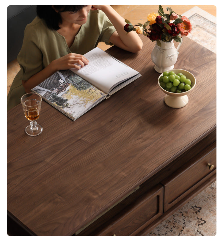 Black Walnut Solid Wood American Retro Coffee Table