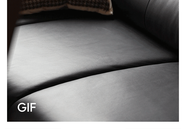 Leather First Layer Yellow Cowhide Piano Key Leather Sofa,