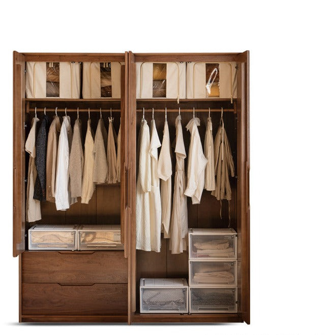 Black Walnut Solid Wood Large Wardrobe.