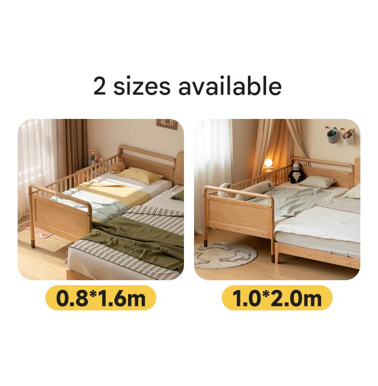 Oak Solid Wood Multi-functional Toddler Bed