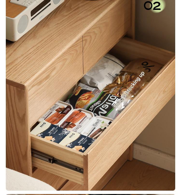 Oak, Black Walnut, Beech Solid Wood, Solid Rubberwood Storage Drawer