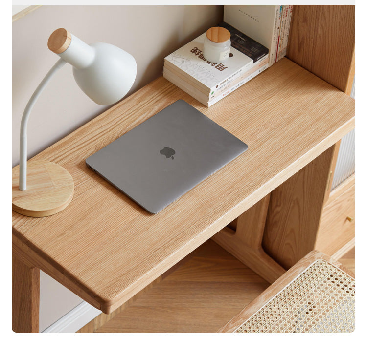 Oak, Cherry Solid Wood Small Office Desk