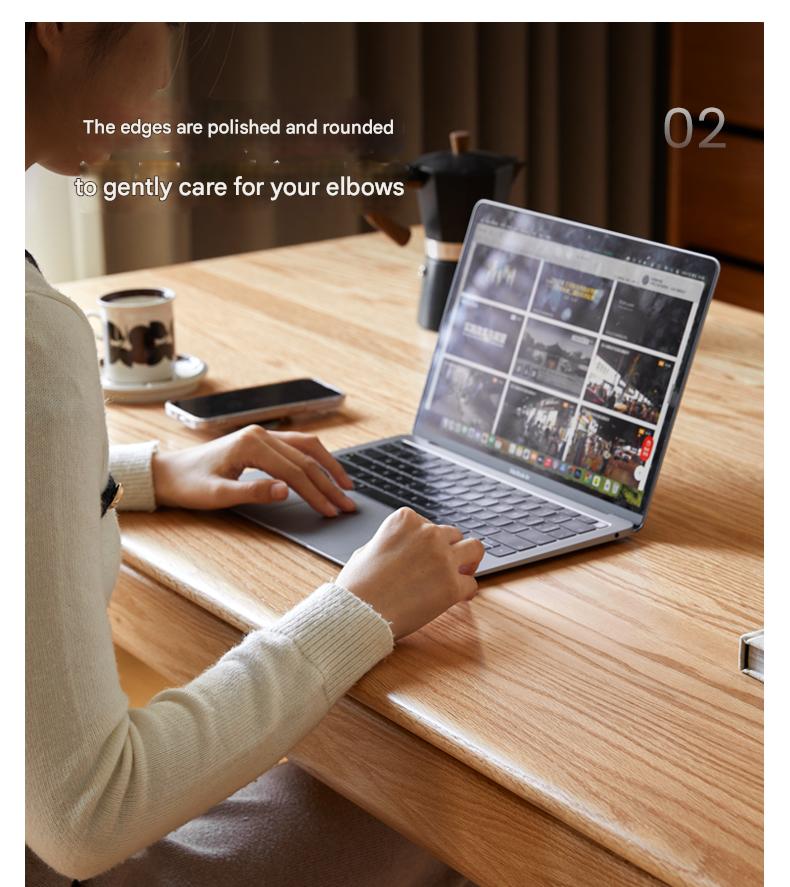 Ash, Oak Solid Wood Modern Dining Table