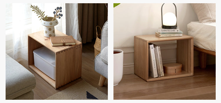 Black Walnut, Oak Solid Wood Small Combination Bookcase.