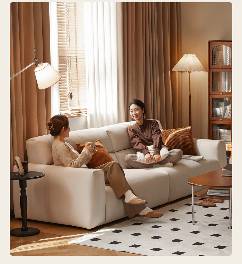 Fabric Cream Style Cat Scratching Cloth Sofa.