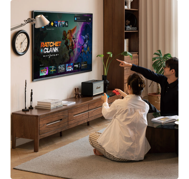 Oak Solid Wood Nordic TV Cabinet.