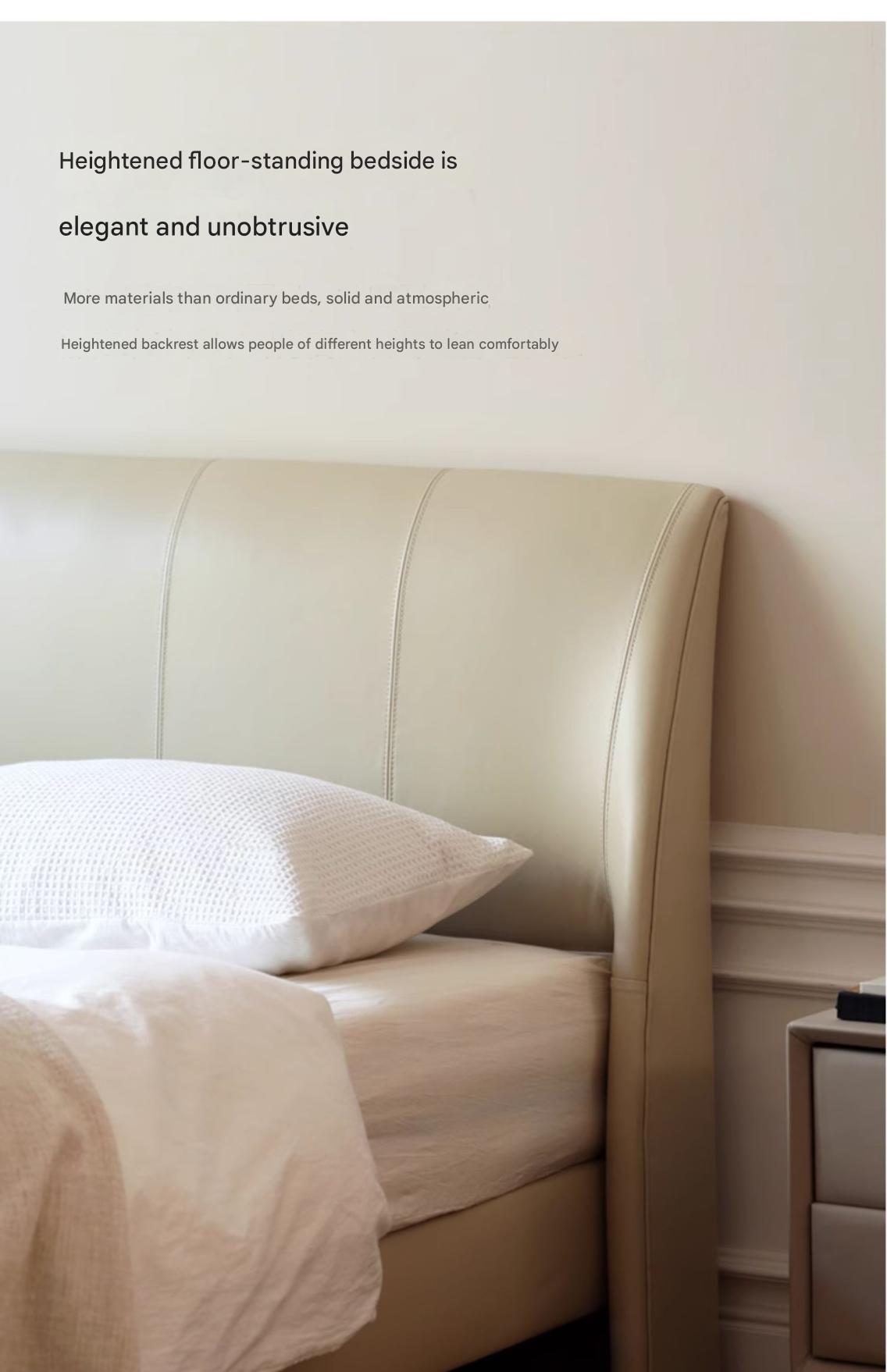 Yellow Cowhide Luxe Wood Bed