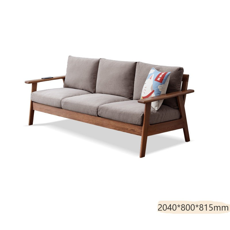 Sofa Oak solid wood fabric cushion +