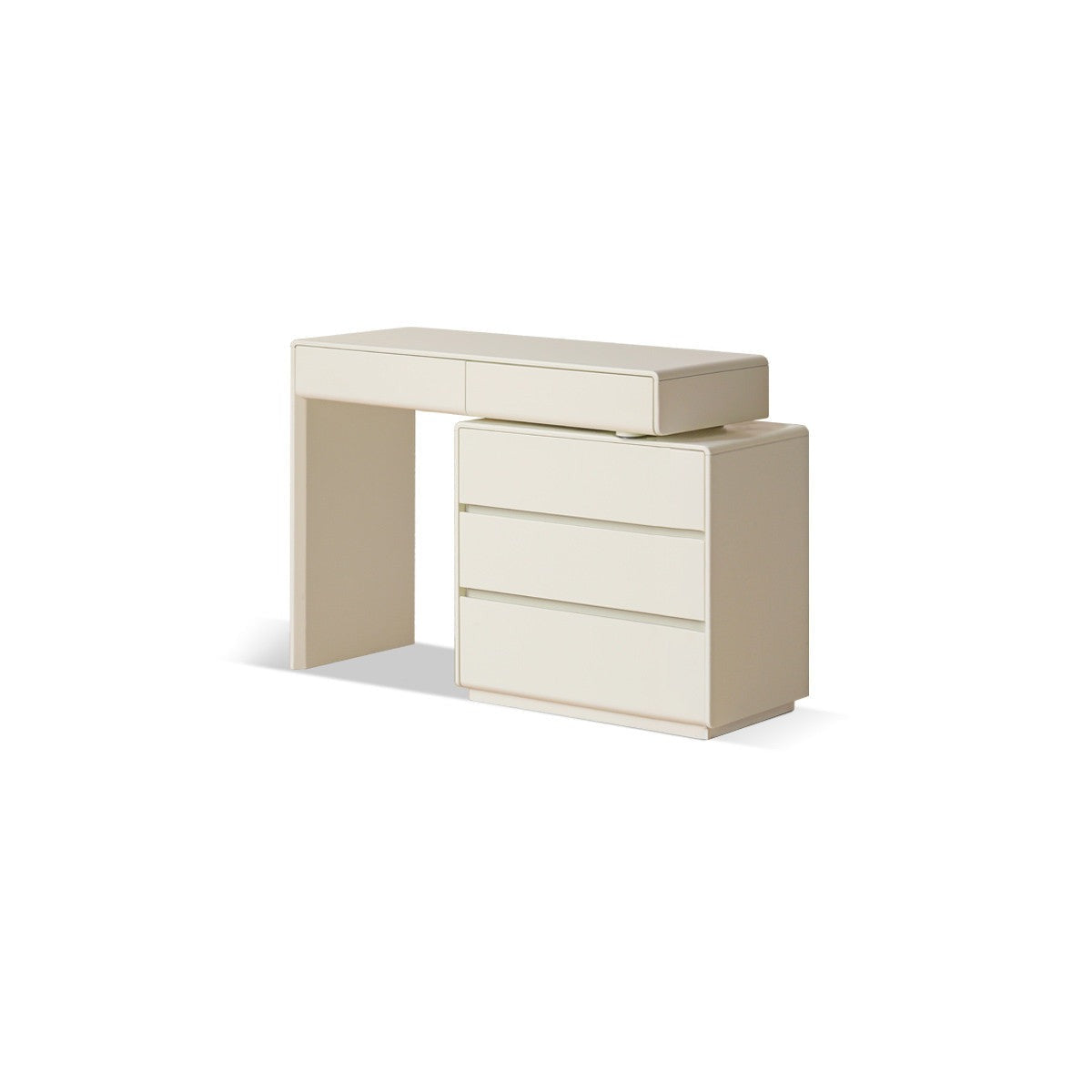 Poplar Solid Wood, Solid Rubberwood L-Shape Dressing Table