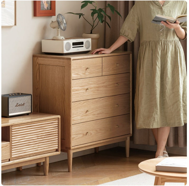 Chest of drawers oak solid wood"