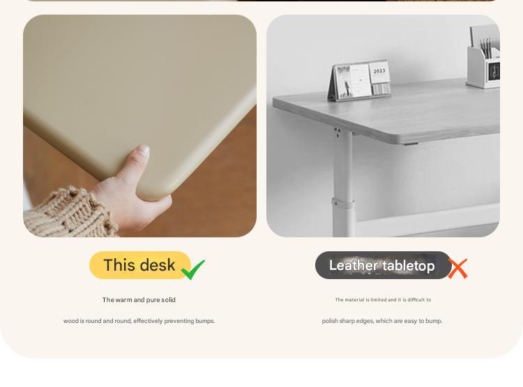 Poplar Solid Wood Study Children's Liftable Desk