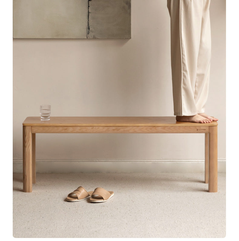 Ash, Oak Solid Wood Long Bench Nordic