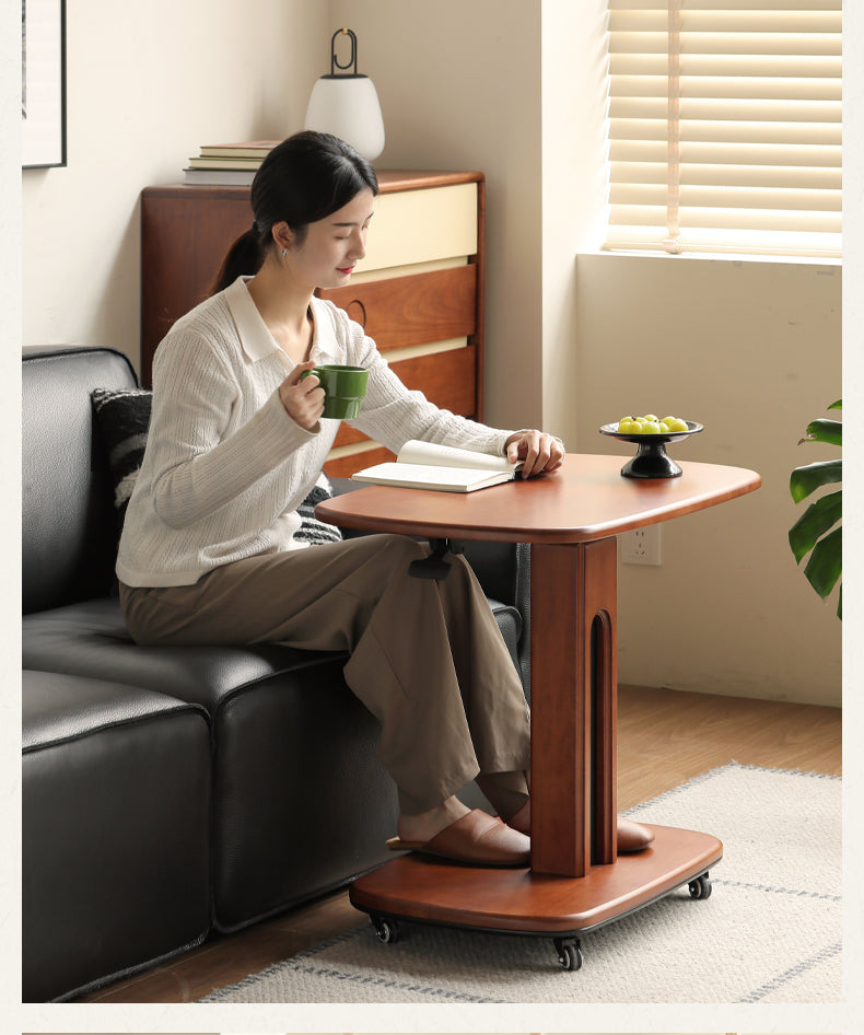 Tulipwood Solid Wood Lifting Medieval Style Side Table