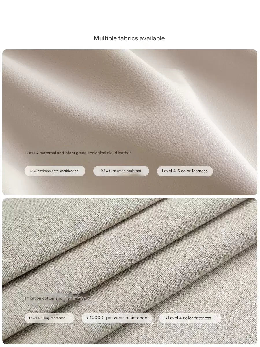 Oak Solid Wood Top Grain Leather, Technical Cloth ,Fabric Bed