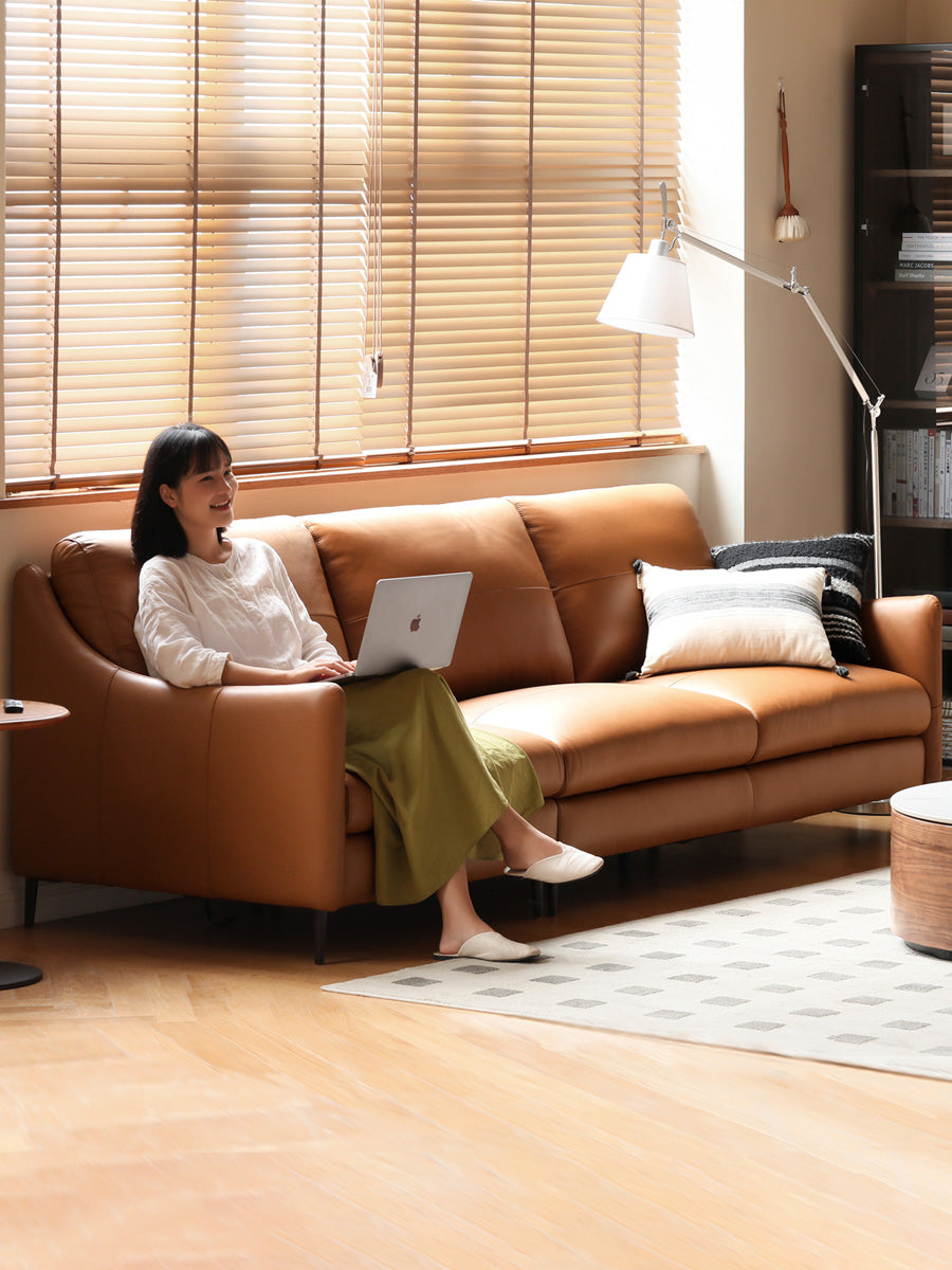 Leather Sofa Genuine Cowhide.