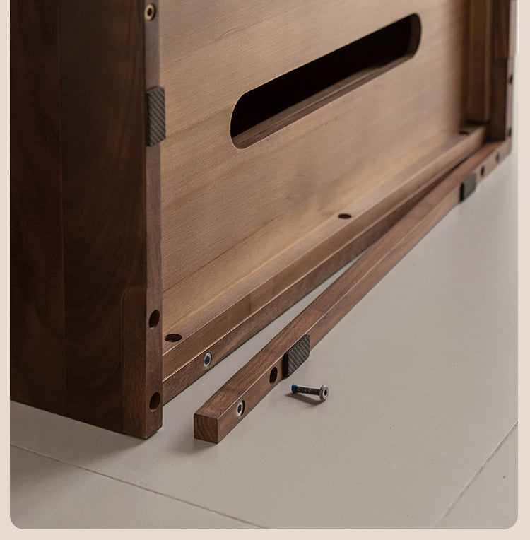 Oak, Black Walnut Solid Wood TV Cabinet.