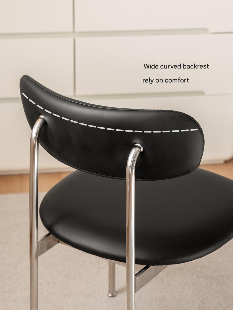 Set 4 pcs Iron Dining Chair Home Simple Soft Chair