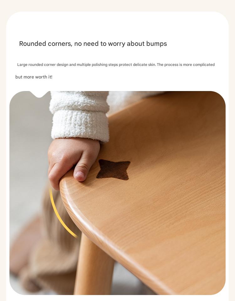 Beech Solid Wood Handmade Children's Table