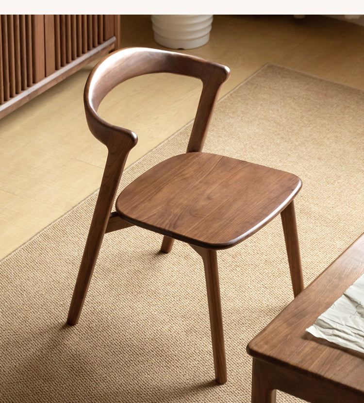 Black Walnut, Ash Solid Wood Dining Chair