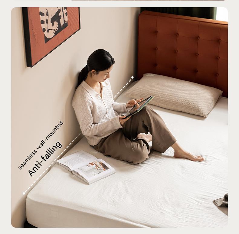 Fabric Flannel Soft Bed Bauhaus Style