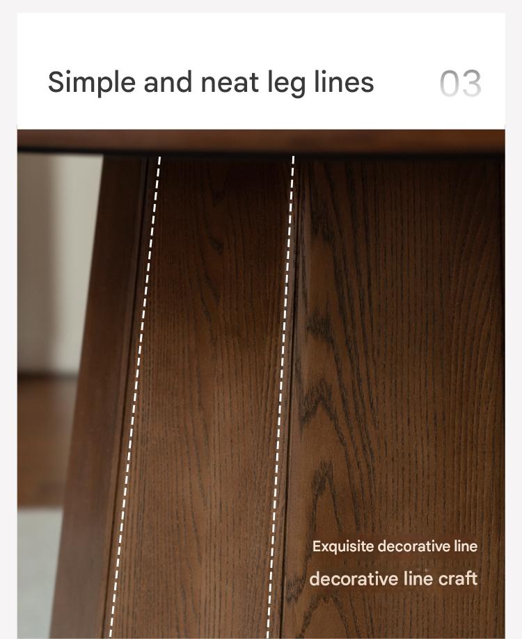 Ash, Black Walnut Solid Wood Modern Large Dining Table