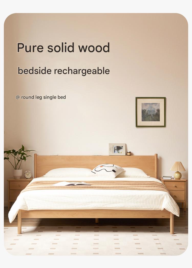 European Beech Solid Wood Bed
