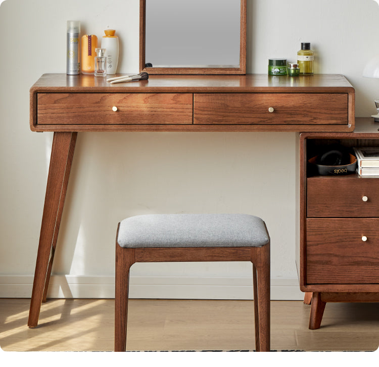 Oak Solid Wood Telescopic Vanity Table.