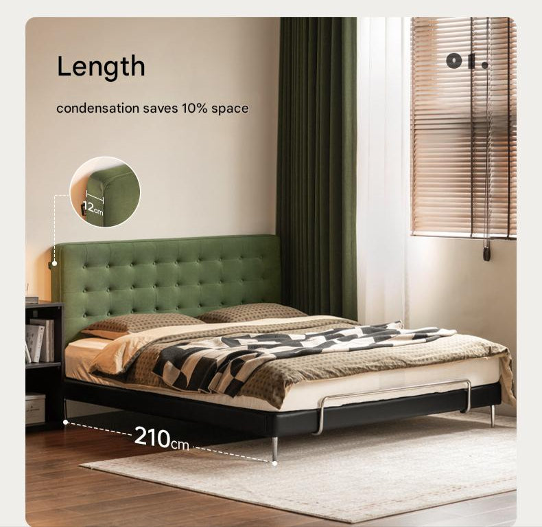 Fabric Flannel Soft Bed Bauhaus Style