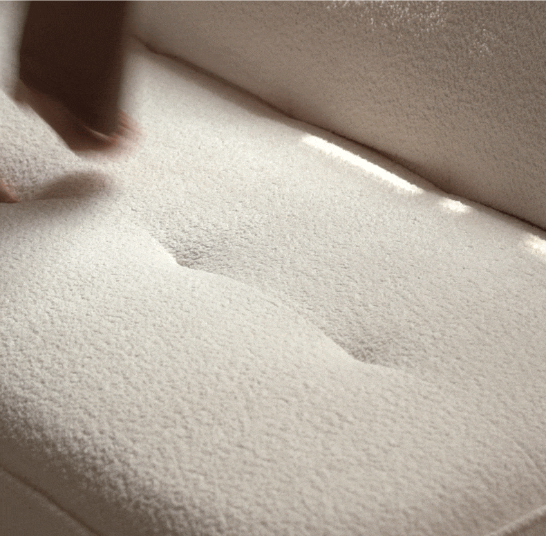 Fabric Sofa White Cream Style Sitting and Sleeping Sofa.