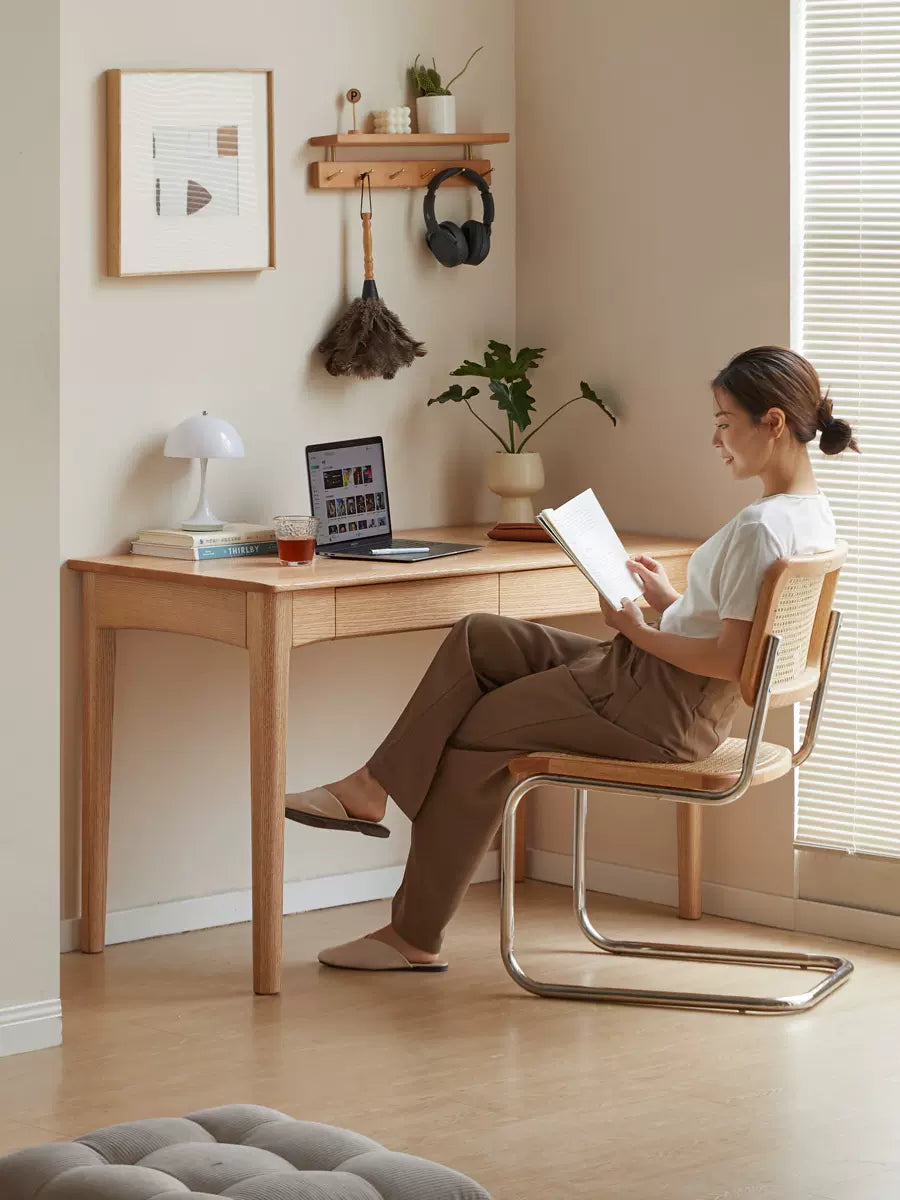 Oak Solid Wood Desk With Drawer