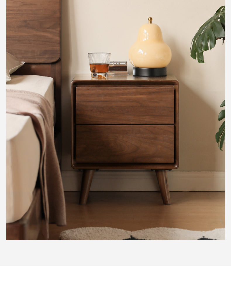 Poplar Solid Wood Modern Nightstand