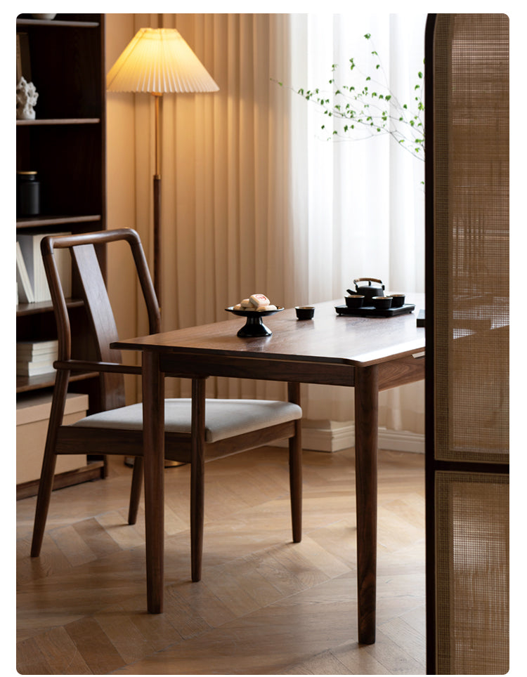Black Walnut, Oak Solid Wood Tea Table