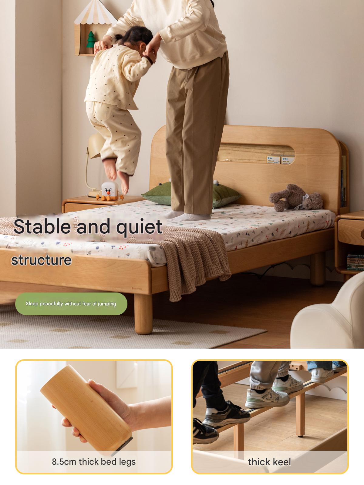 Beech Solid Wood Children's Storage Bed