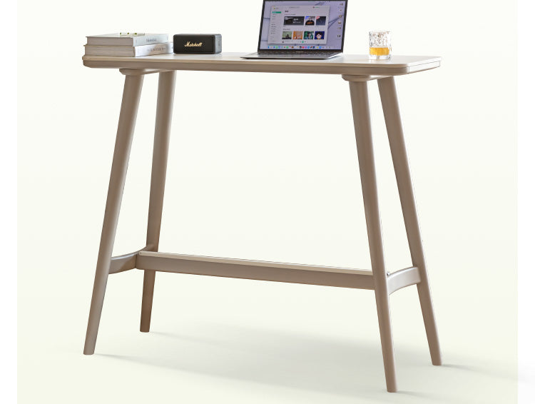 Poplar Solid Wood Bar Table, Light Luxury Rock Plate High Foot Table"