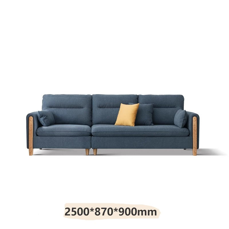 Luxury fabric sofa oak solid wood+