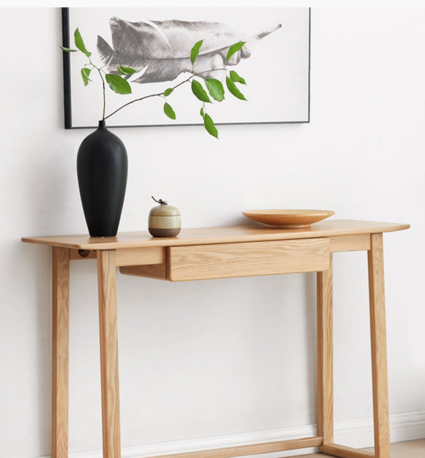 Ash solid wood porch table modern"