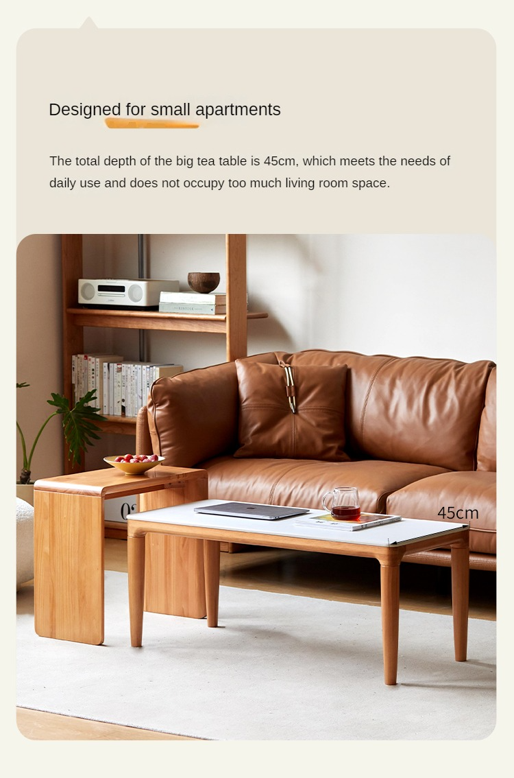 Pine Solid Wood Coffee Table Side Table Nordic Creative Combination