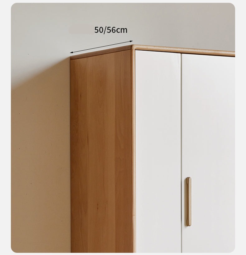 Beech Solid Wood Wardrobe Combination.