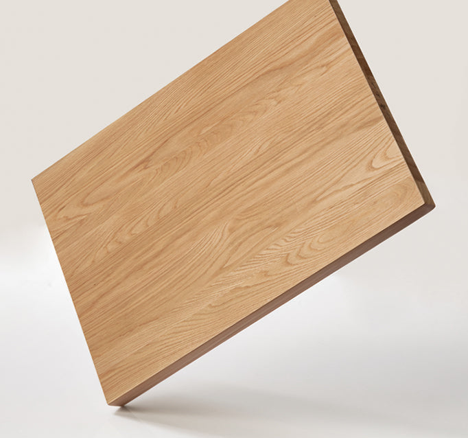 Oak Solid Wood Modern Rock Plate Coffee Table.
