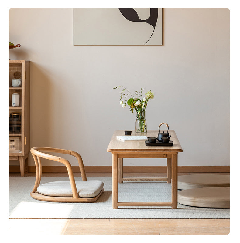 Ash Solid Wood Tatami Short Tea Table.