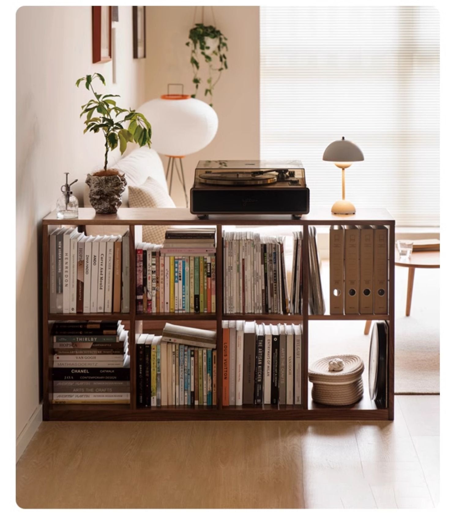 Black Walnut, Ash Solid Wood Floor Bookcase Rack