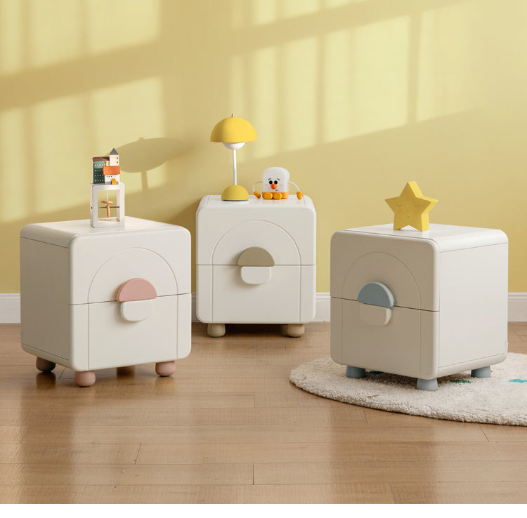 Rubber Wood Solid Wood Children's Nightstand.