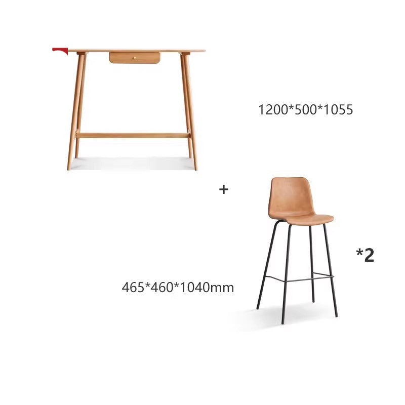 Oak, Cherry Solid Wood Bar Table