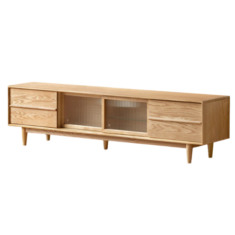 Ash Solid Wood Modern Style TV Stand