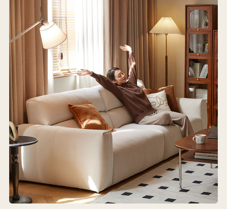 Fabric Cream Style Cat Scratching Cloth Sofa.