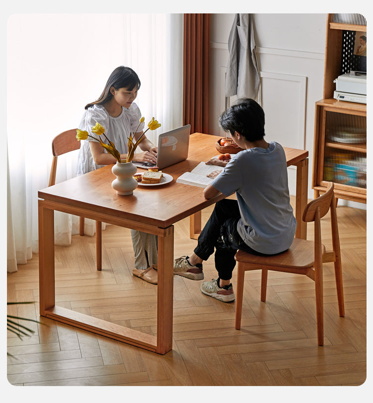 Cherry Wood Dining Table Island Table Integrated Large Board