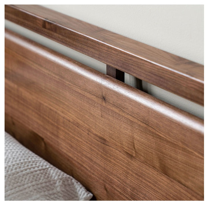 Black Walnut Solid Wood Bed