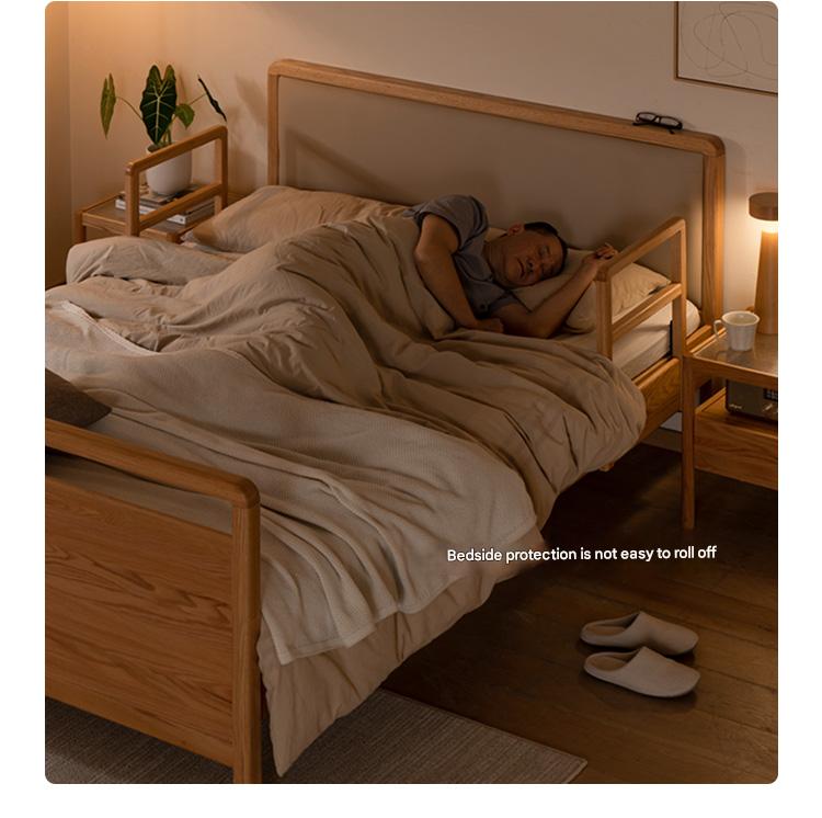 Oak Solid Wood Bed Elderly Bed Suitable For The Elderly High Bed